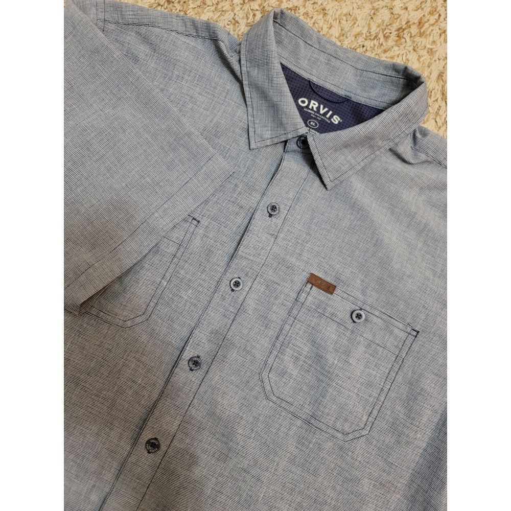 Orvis Men's Size XL Double Pocket Short‎ Sleeve Button Down